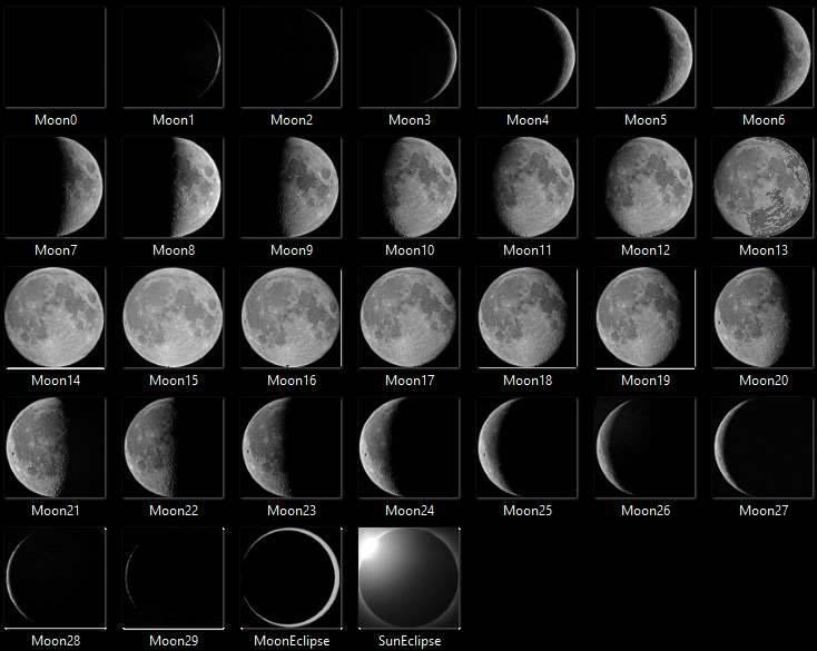 Moon set icons